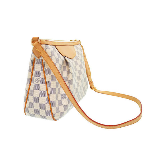 Louis Vuitton Damier Siracusa PM White Bag Azur Shoulder - Picture 1 of 8